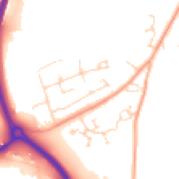 Daytime road noise heatmap for IP12 4TG