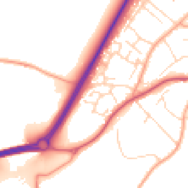Daytime road noise heatmap for IP12 4TU