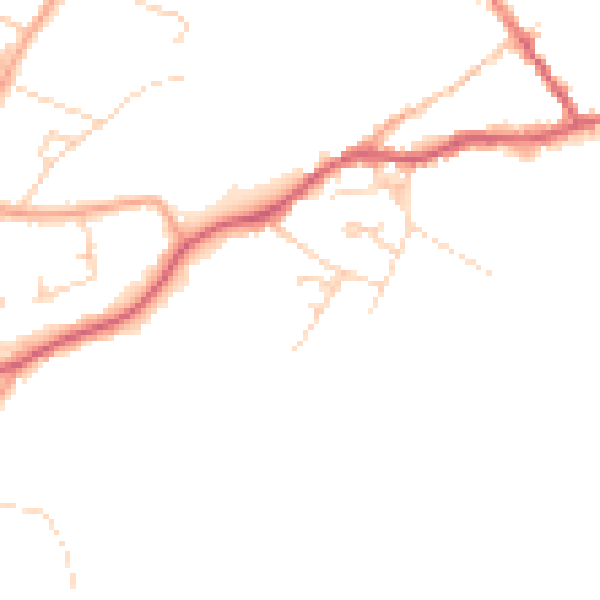 Daytime road noise heatmap for IP12 4UA