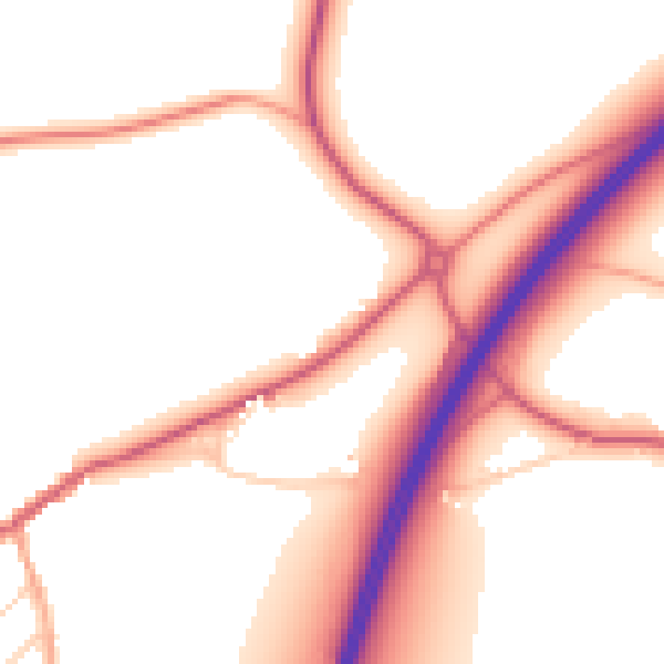 Daytime road noise heatmap for IP13 0AB