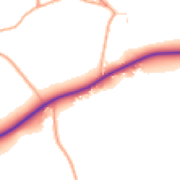 Daytime road noise heatmap for IP13 0AG