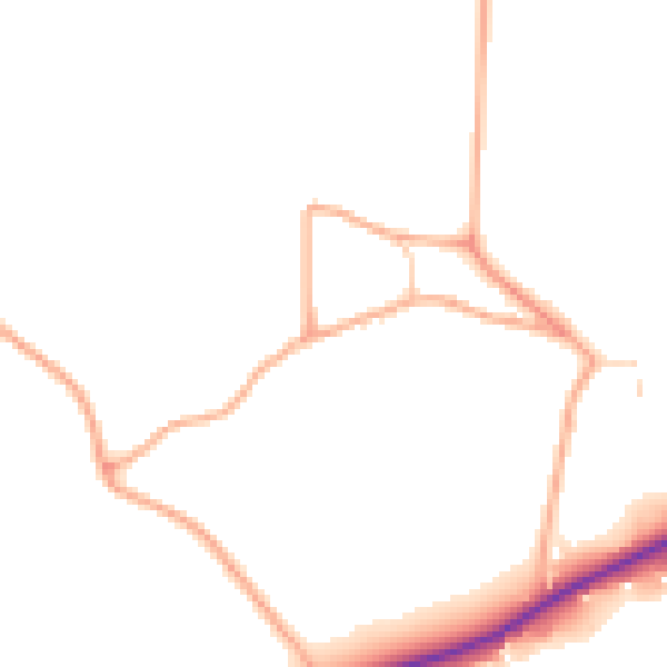 Daytime road noise heatmap for IP13 0AN