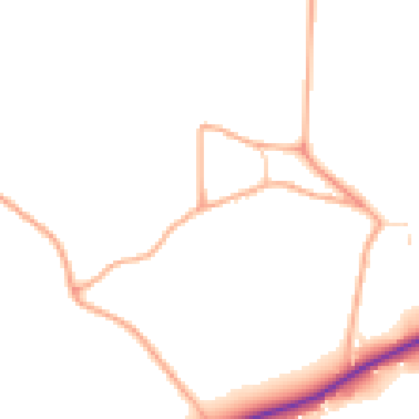 Daytime road noise heatmap for IP13 0AW