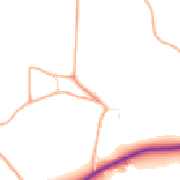Daytime road noise heatmap for IP13 0AX