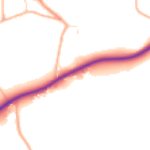 Daytime road noise heatmap for IP13 0AY