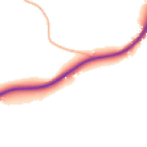 Daytime road noise heatmap for IP13 0AZ