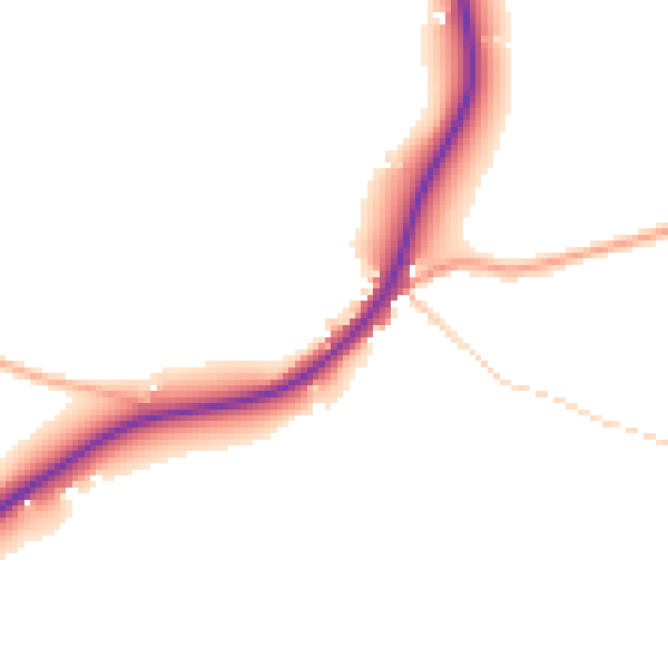 Daytime road noise heatmap for IP13 0BA