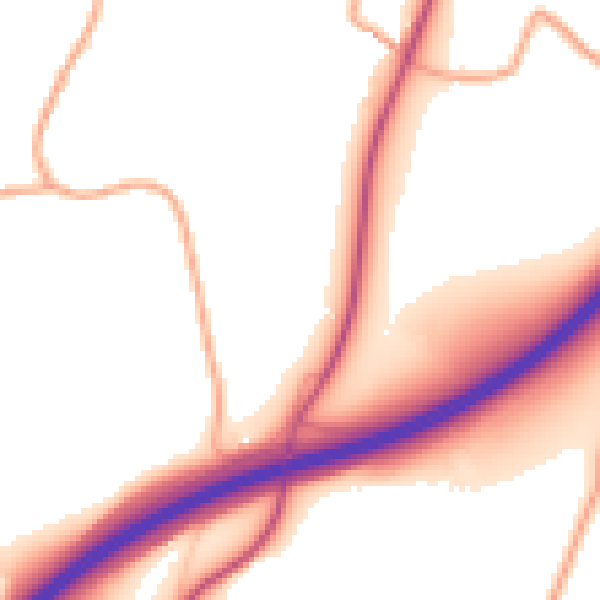 Daytime road noise heatmap for IP13 0BF