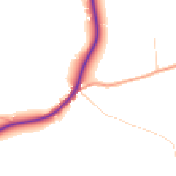 Daytime road noise heatmap for IP13 0BG