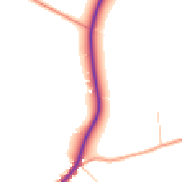 Daytime road noise heatmap for IP13 0BS