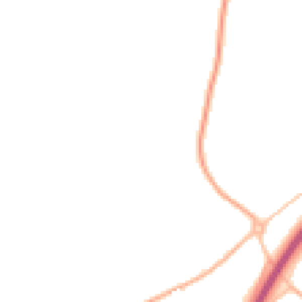 Night-time road noise heatmap for IP13 0DH
