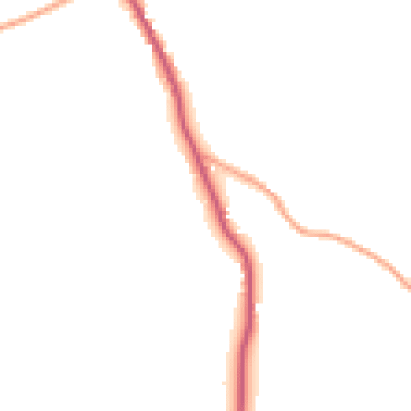 Daytime road noise heatmap for IP13 0DN