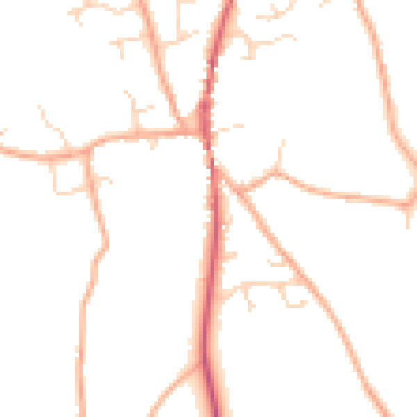 Daytime road noise heatmap for IP13 0HE