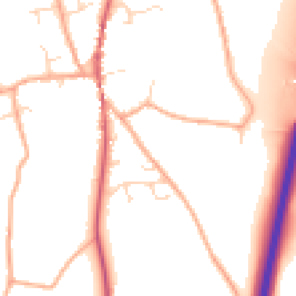 Daytime road noise heatmap for IP13 0NX