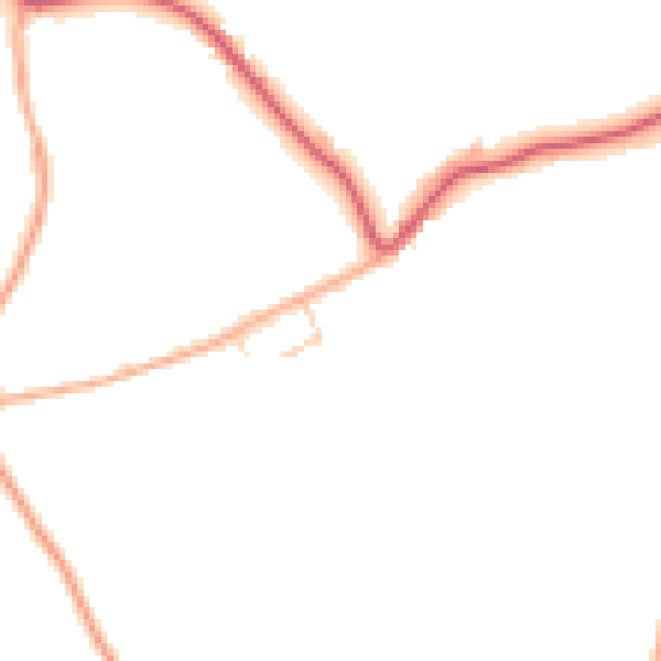 Daytime road noise heatmap for IP13 0PN