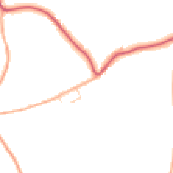 Daytime road noise heatmap for IP13 0PP