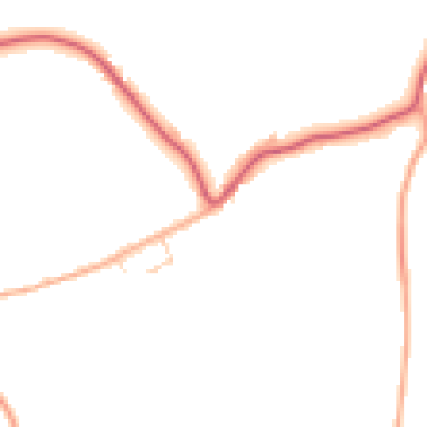 Daytime road noise heatmap for IP13 0PR