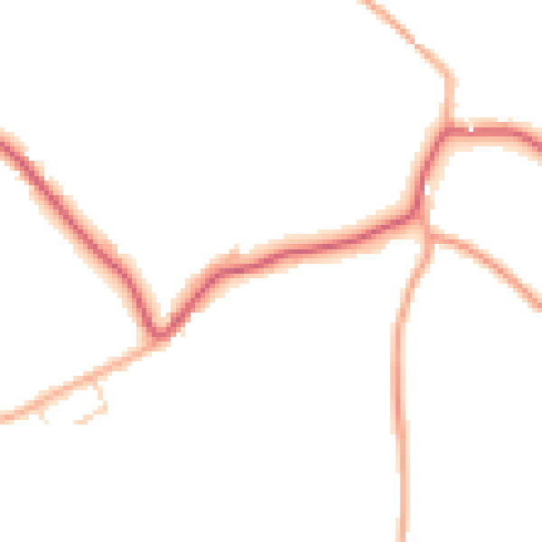 Daytime road noise heatmap for IP13 0PT