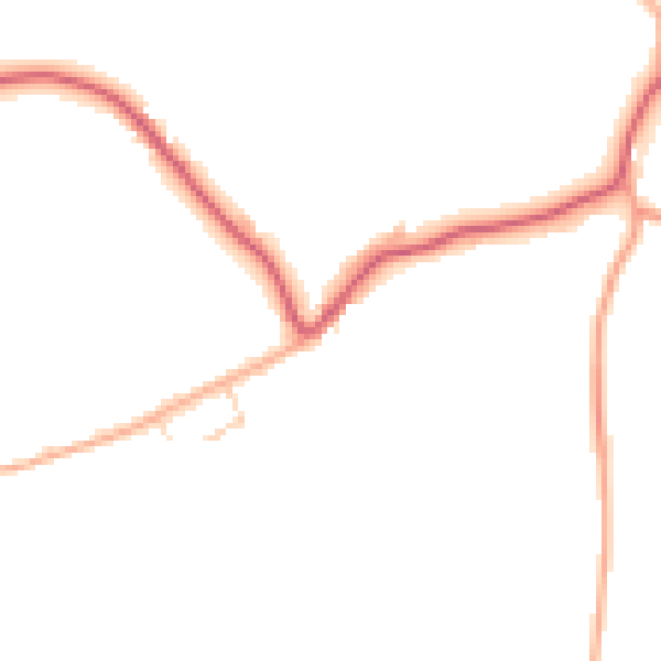 Daytime road noise heatmap for IP13 0QP