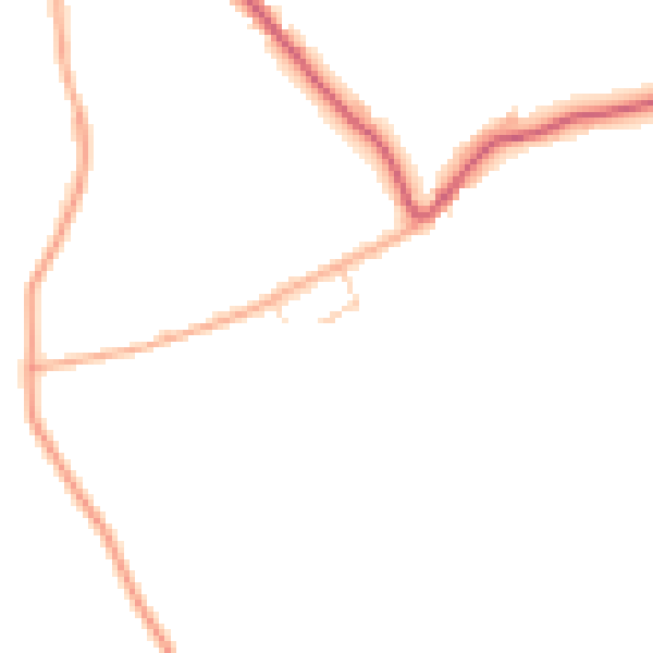 Daytime road noise heatmap for IP13 0TH