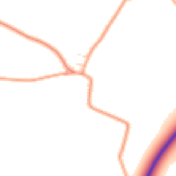 Daytime road noise heatmap for IP13 6AG