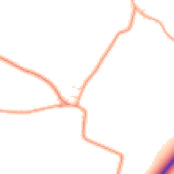 Daytime road noise heatmap for IP13 6BB