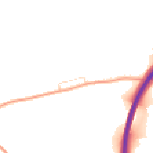 Daytime road noise heatmap for IP13 6LZ