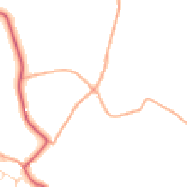 Daytime road noise heatmap for IP13 6PX