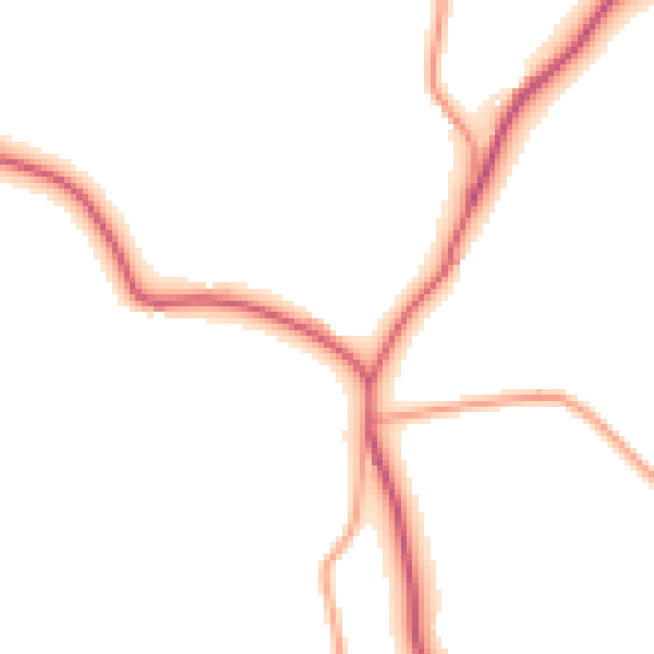 Daytime road noise heatmap for IP13 6QQ