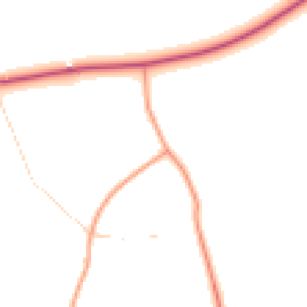 Daytime road noise heatmap for IP13 6SN