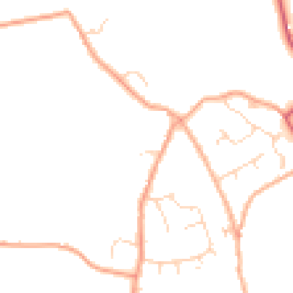 Daytime road noise heatmap for IP13 6TE