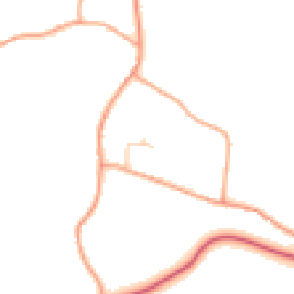 Daytime road noise heatmap for IP13 7RG