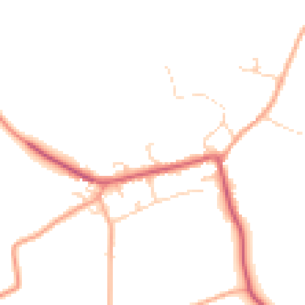 Daytime road noise heatmap for IP13 8DQ