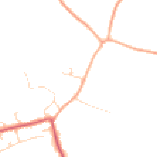 Daytime road noise heatmap for IP13 8FF