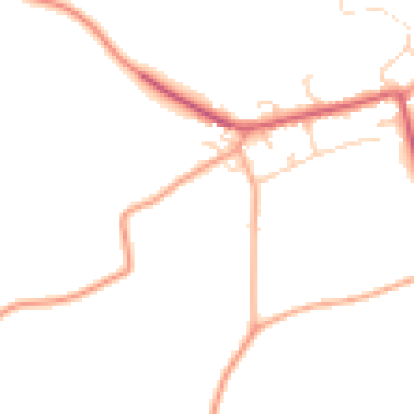 Daytime road noise heatmap for IP13 8FQ