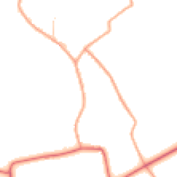 Daytime road noise heatmap for IP13 8JU