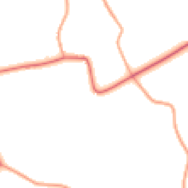 Daytime road noise heatmap for IP13 8ND
