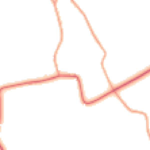 Daytime road noise heatmap for IP13 8NE
