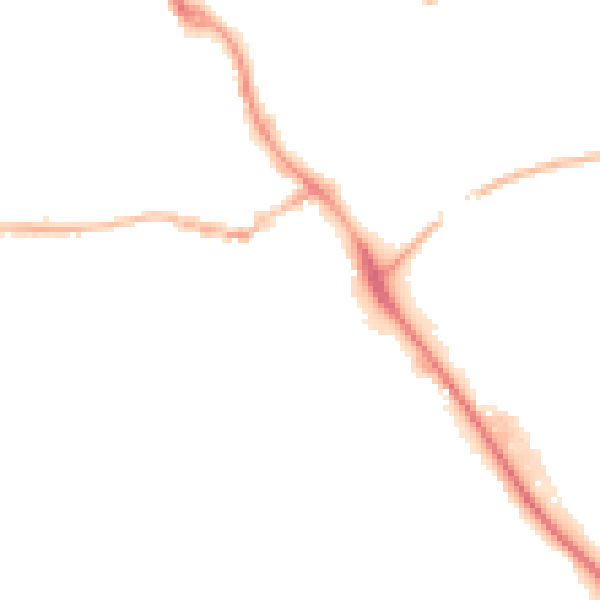 Night-time road noise heatmap for IP14 1AH