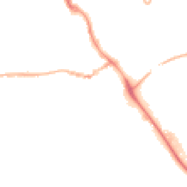 Night-time road noise heatmap for IP14 1AQ