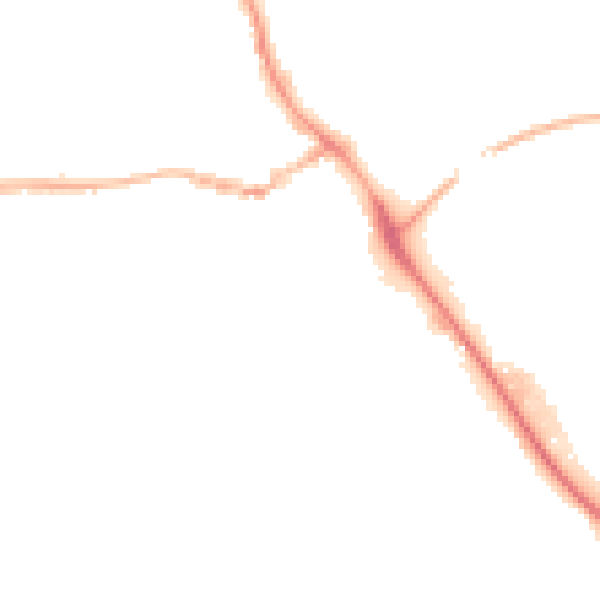 Night-time road noise heatmap for IP14 1AR