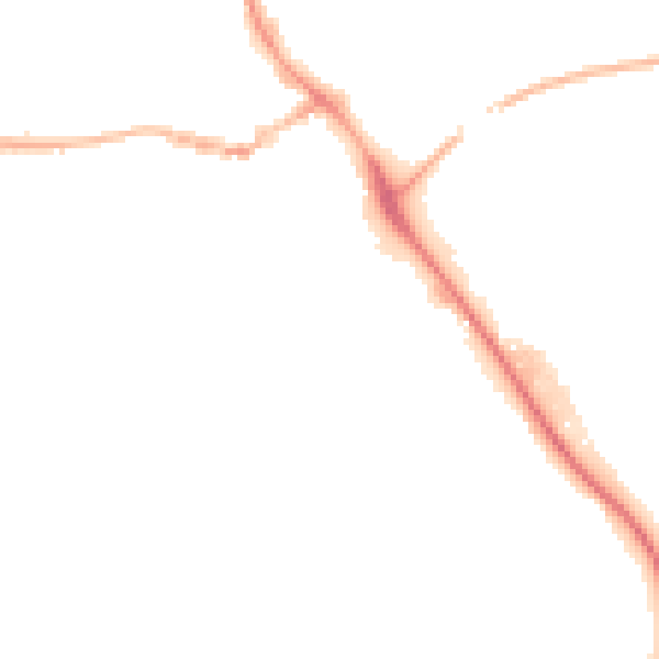 Night-time road noise heatmap for IP14 1AS