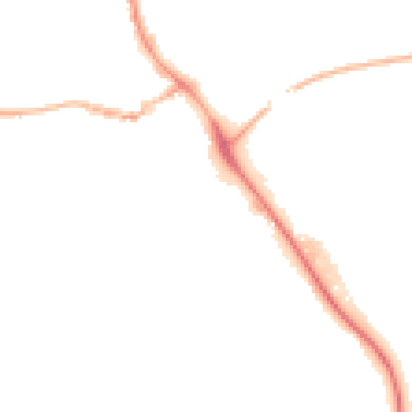 Night-time road noise heatmap for IP14 1AZ