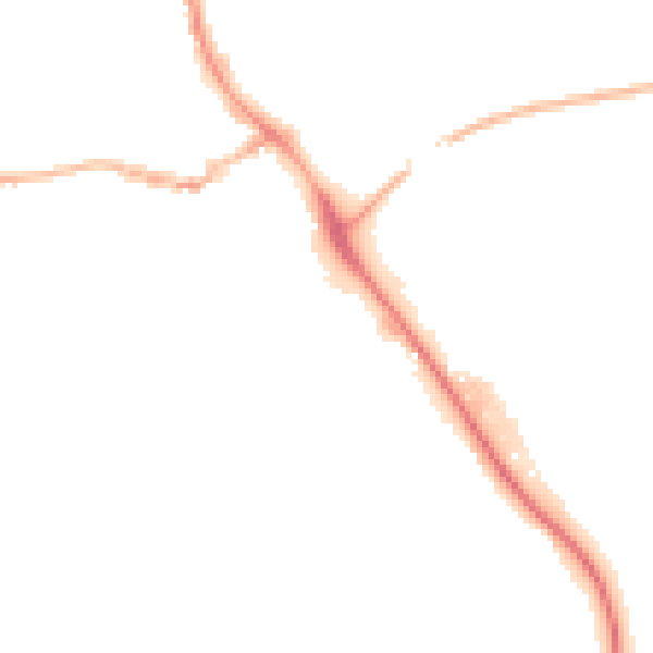 Night-time road noise heatmap for IP14 1BA