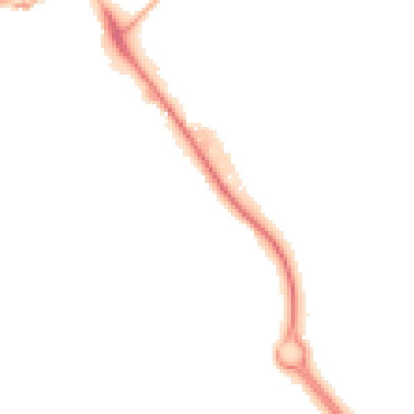 Night-time road noise heatmap for IP14 1BT