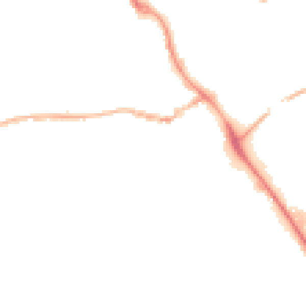 Night-time road noise heatmap for IP14 1DL