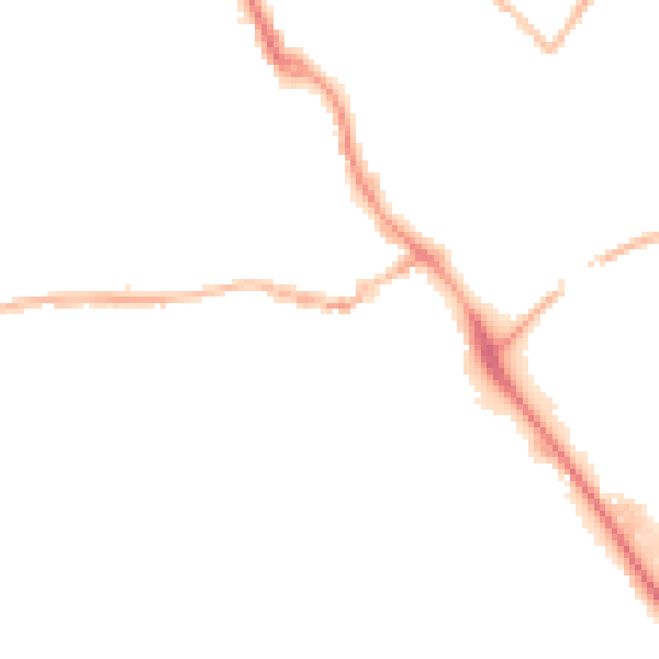 Night-time road noise heatmap for IP14 1DP