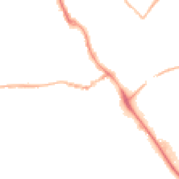 Night-time road noise heatmap for IP14 1EB