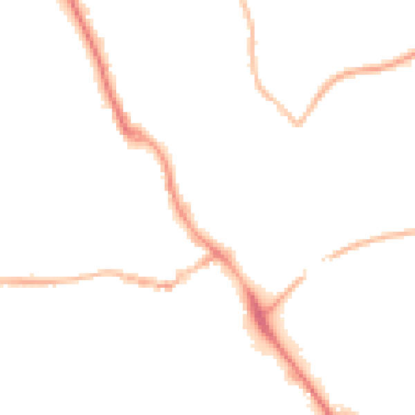 Night-time road noise heatmap for IP14 1EG