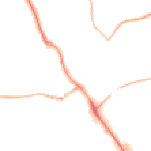 Night-time road noise heatmap for IP14 1EL